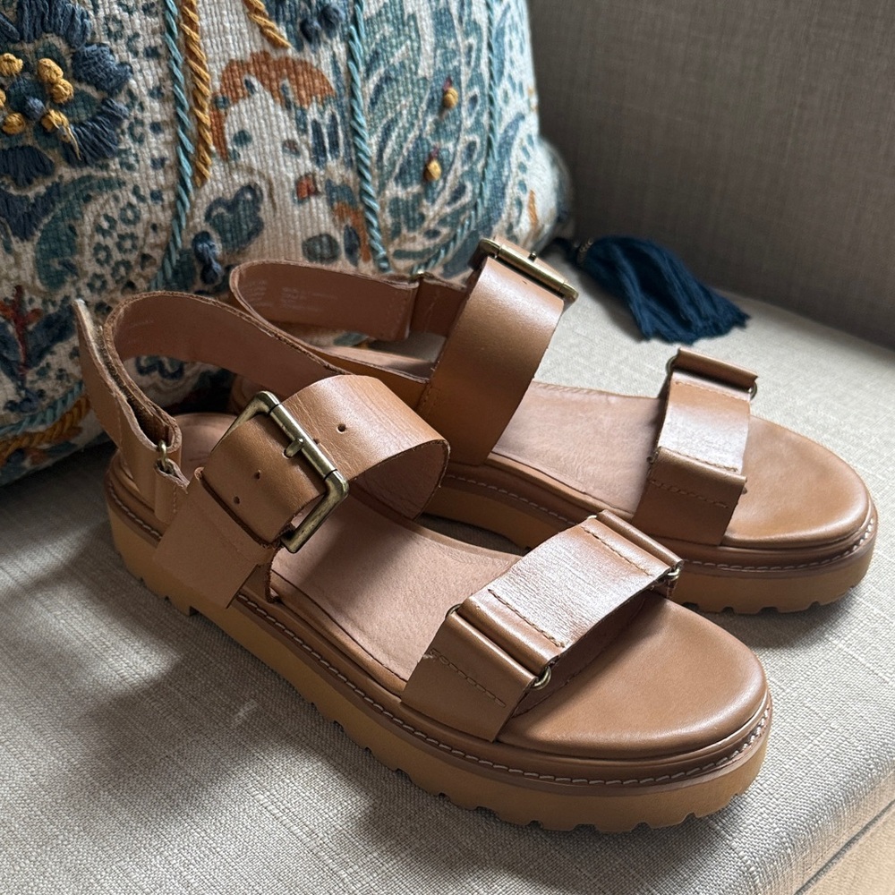 Madewell Tan Leather Sandals